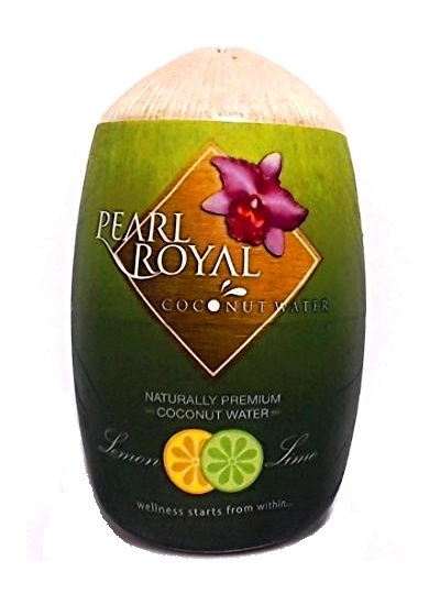 Acqua di cocco pura con aroma limone e lime Pearl Royal 310ml.